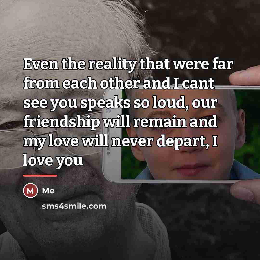 “Even the reality that were far from each other and…” quote by Me