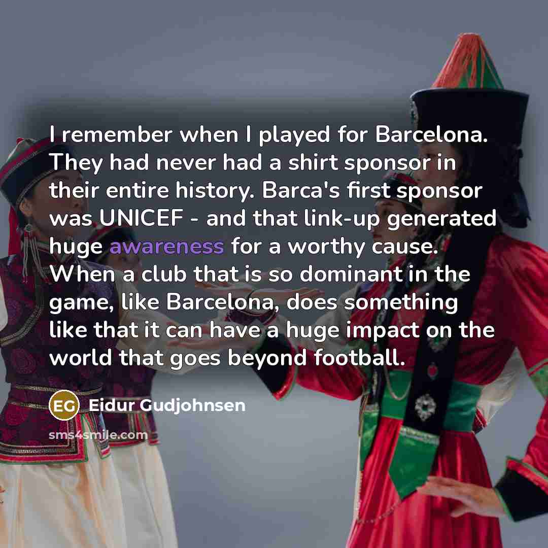“I remember when I played for Barcelona. They had never…” quote by Eidur Gudjohnsen