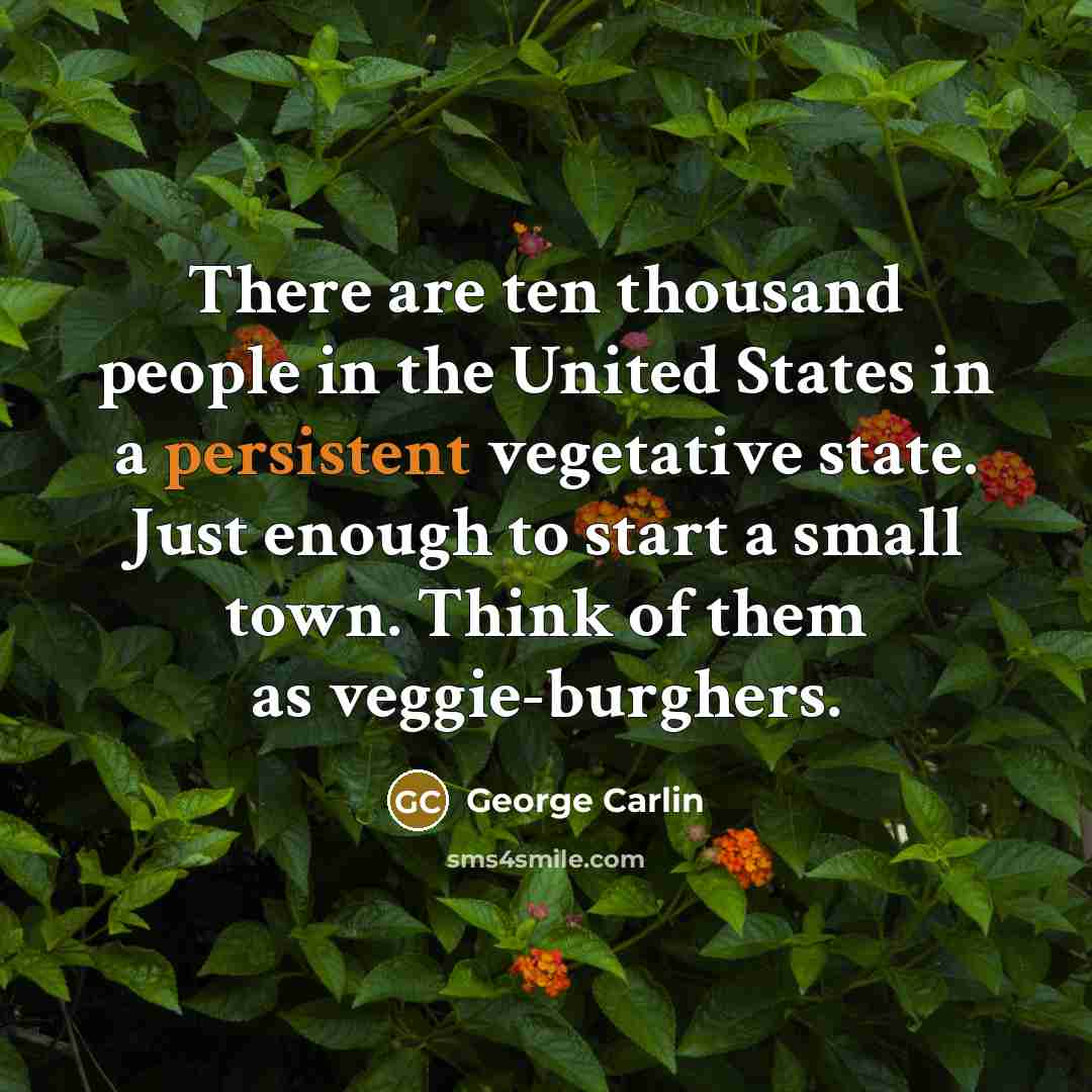 “There are ten thousand people in the United States in…” quote by George Carlin