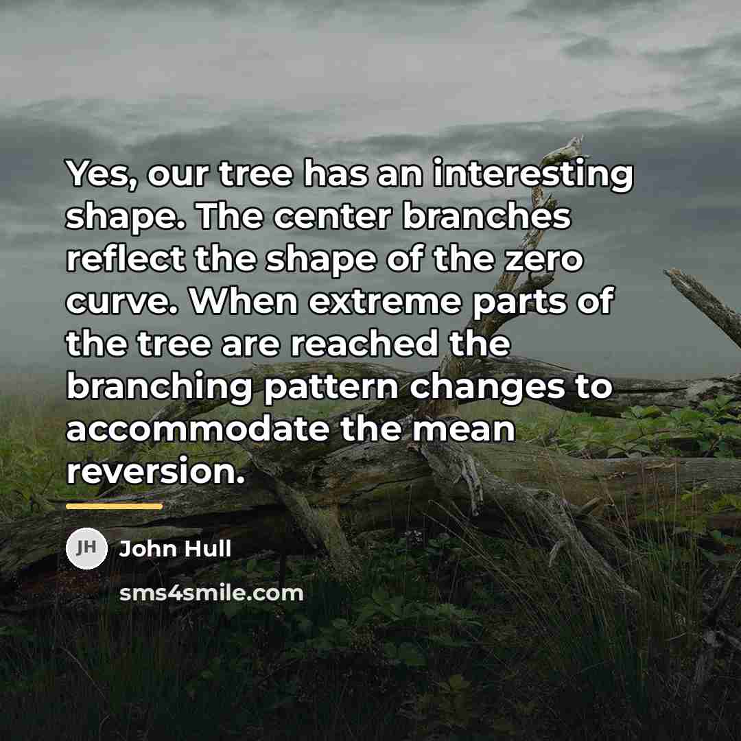 “Yes, our tree has an interesting shape. The center branches…” quote by John Hull