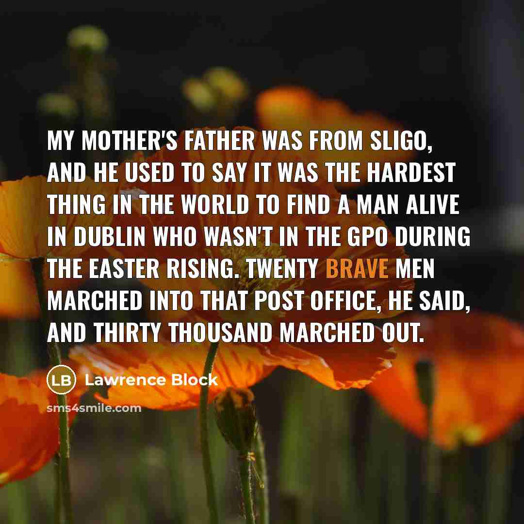 “My mother's father was from Sligo, and he used to…” quote by Lawrence Block