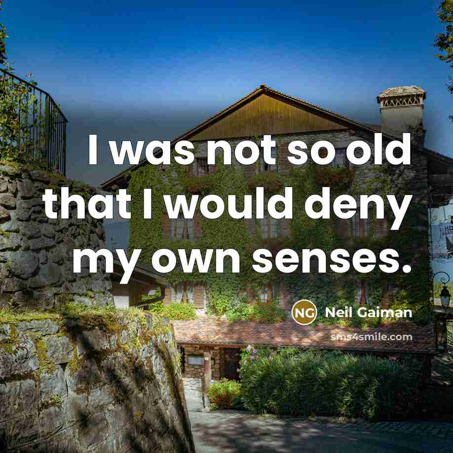 “I was not so old that I would deny my…” quote by Neil Gaiman