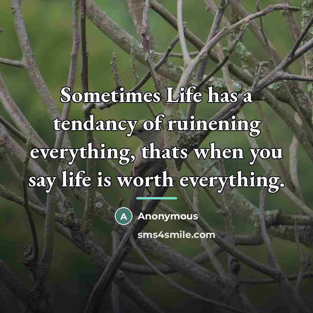 “Sometimes Life has a tendancy of ruinening everything, thats when…” quote by Anonymous