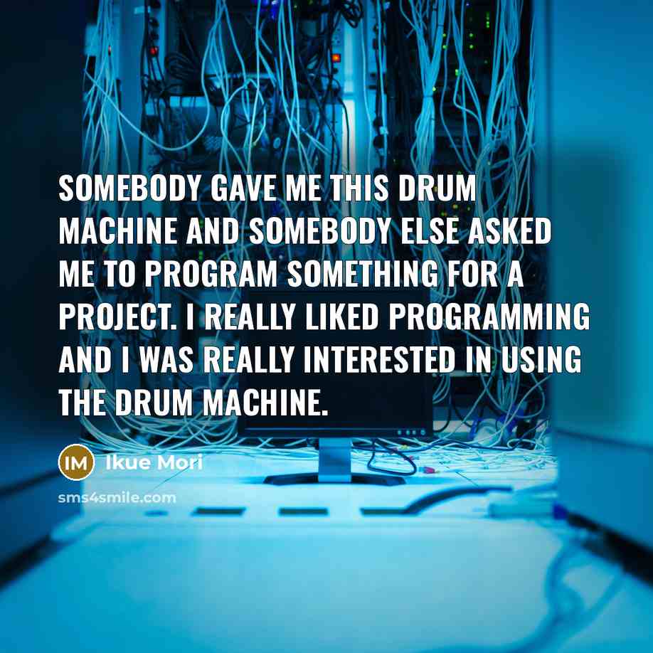 “Somebody gave me this drum machine and somebody else asked…” quote by Ikue Mori