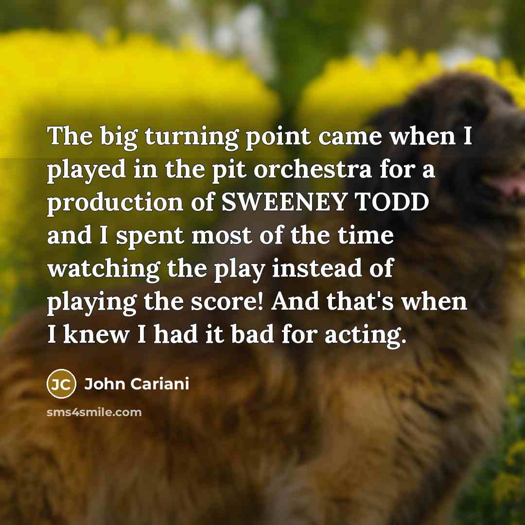 “The big turning point came when I played in the…” quote by John Cariani