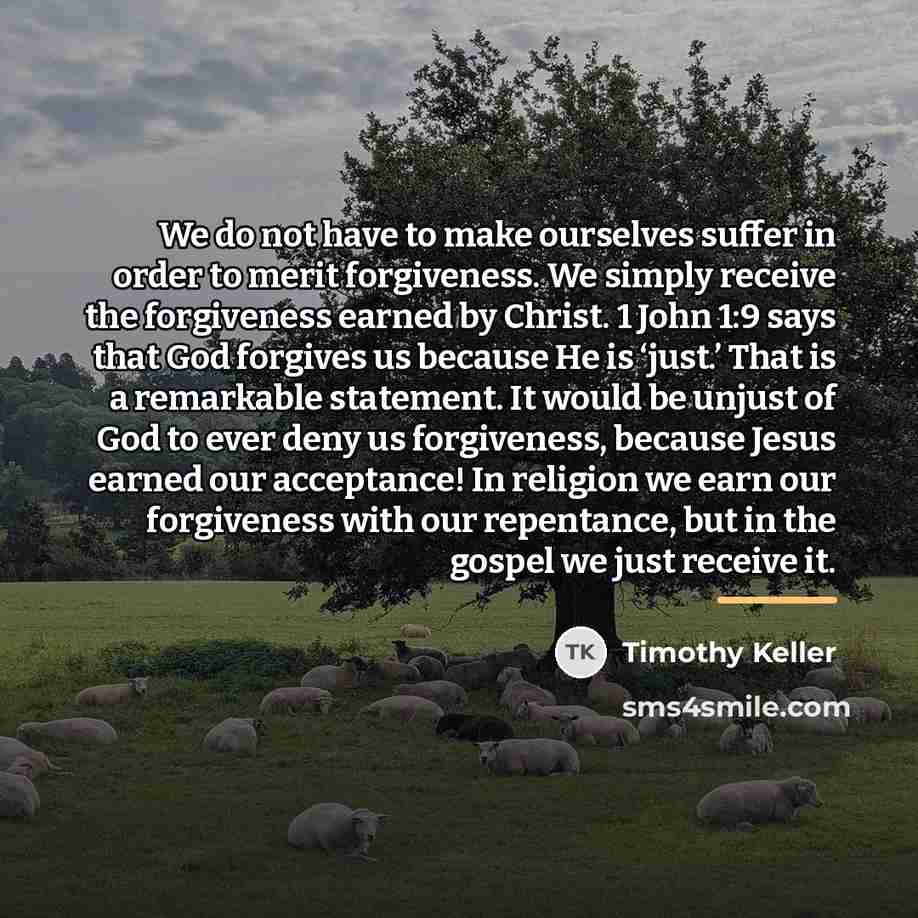 “We do not have to make ourselves suffer in order…” quote by Timothy Keller