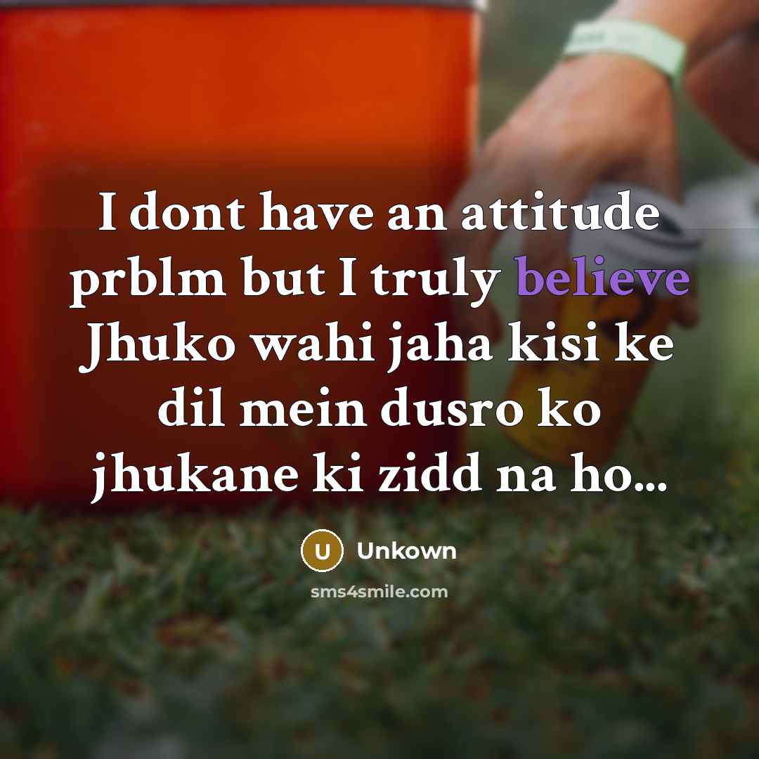 “I dont have an attitude prblm but I truly believe…” quote by Unkown