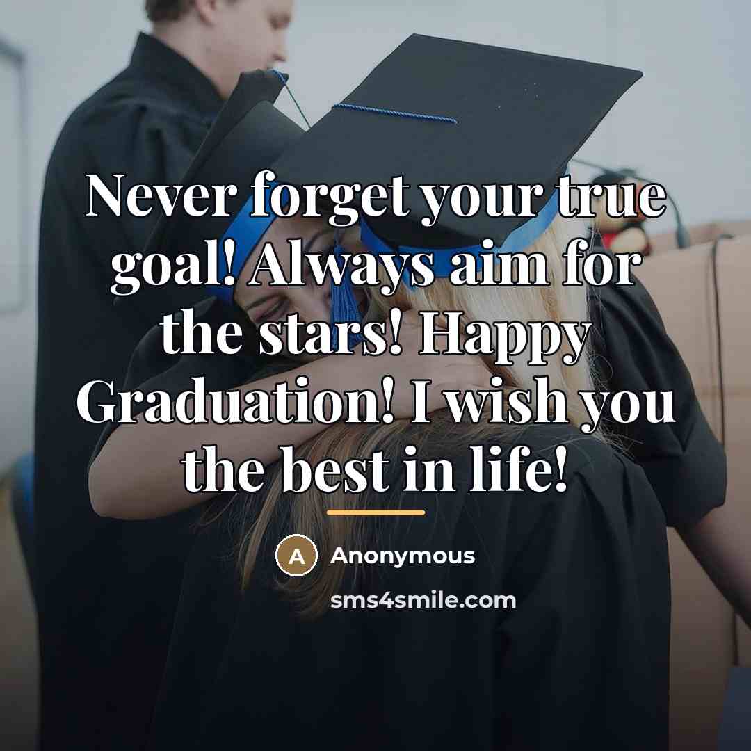 “Never forget your true goal! Always aim for the stars!…” quote by Anonymous