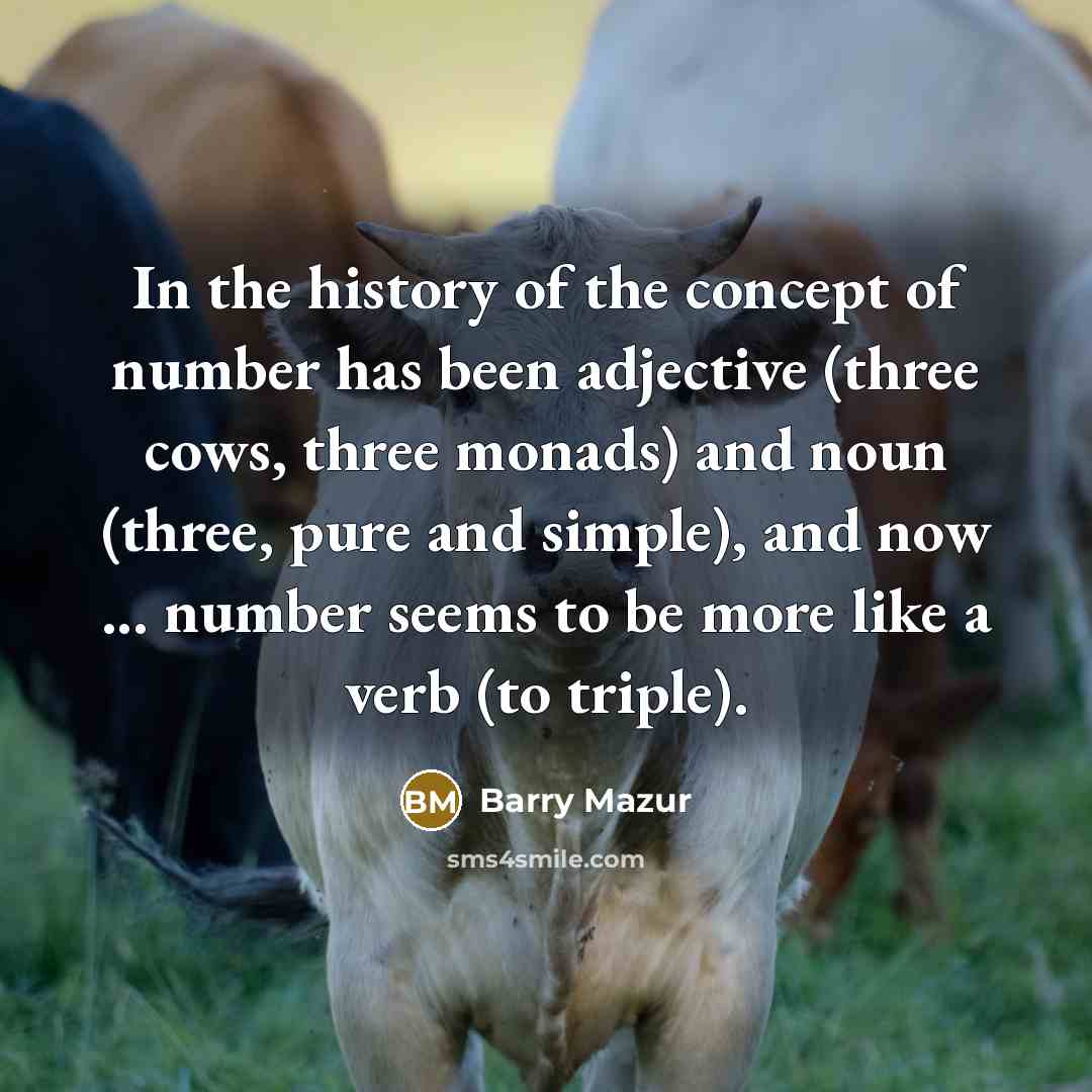 “In the history of the concept of number has been…” quote by Barry Mazur