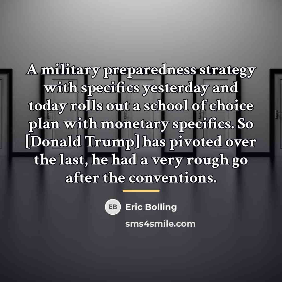“A military preparedness strategy with specifics yesterday and today rolls…” quote by Eric Bolling