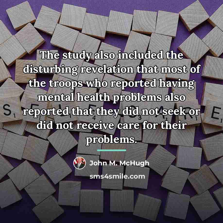 “The study also included the disturbing revelation that most of…” quote by John M. McHugh