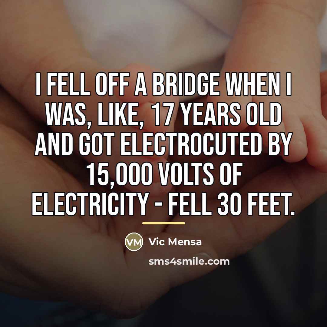 “I fell off a bridge when I was, like, 17…” quote by Vic Mensa