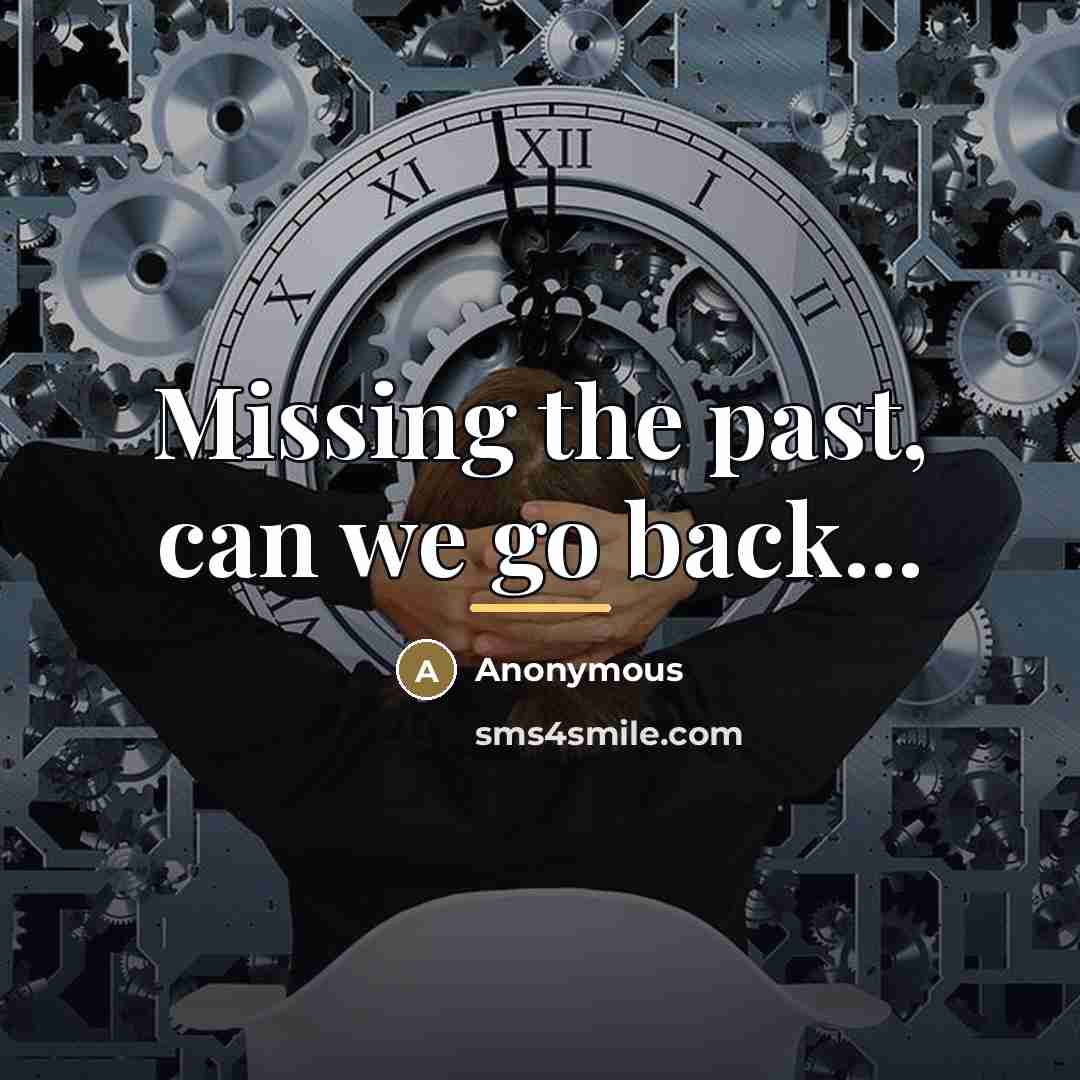 “Missing the past, can we go back...…” quote by Anonymous