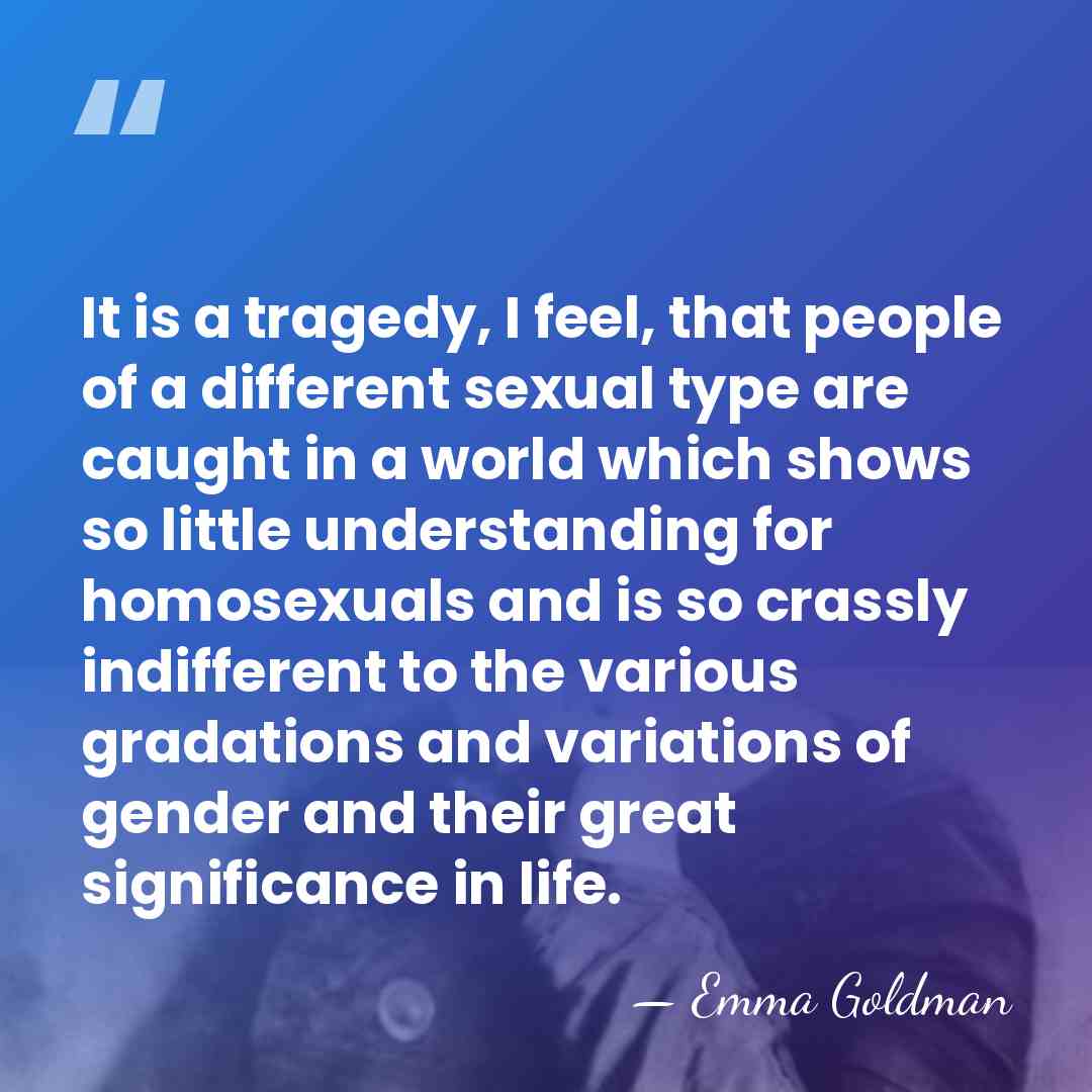 It is a tragedy, I feel, that people of a different sexual&hellip; - Emma Goldman