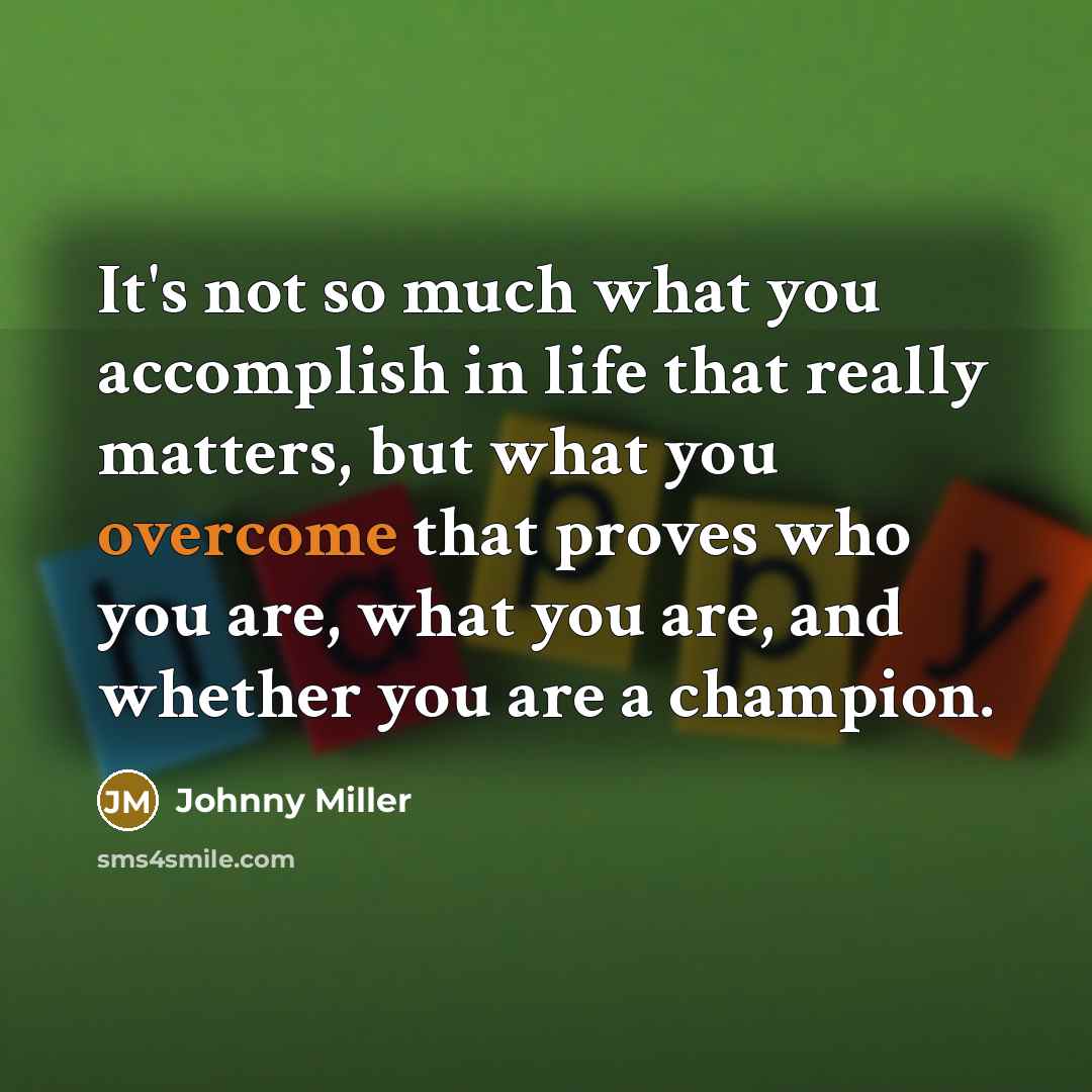 “It's not so much what you accomplish in life that…” quote by Johnny Miller