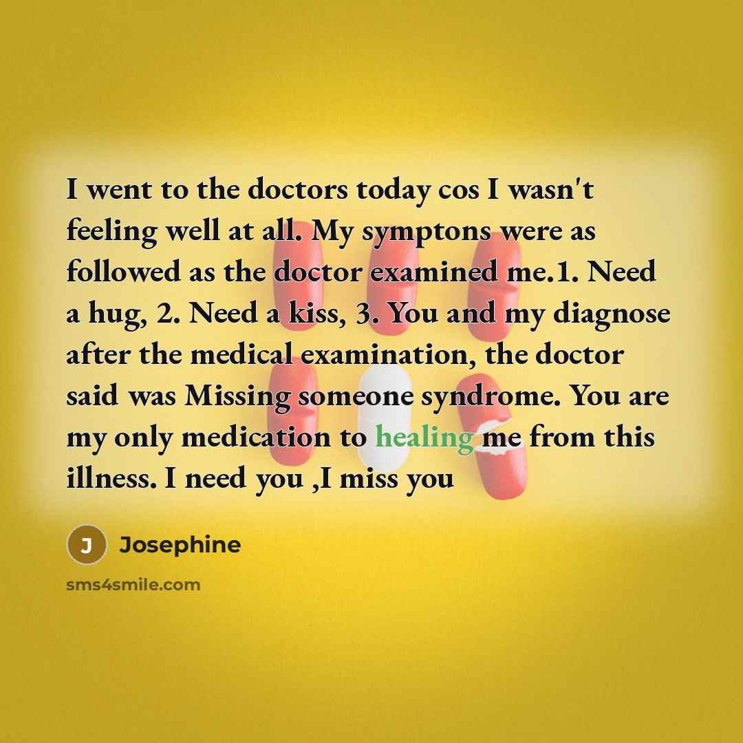 “I went to the doctors today cos I wasn't feeling…” quote by Josephine