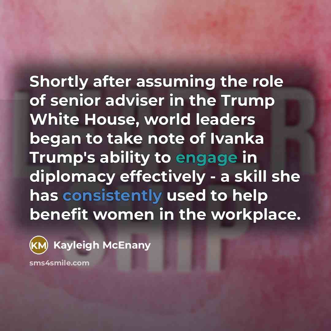 “Shortly after assuming the role of senior adviser in the…” quote by Kayleigh McEnany