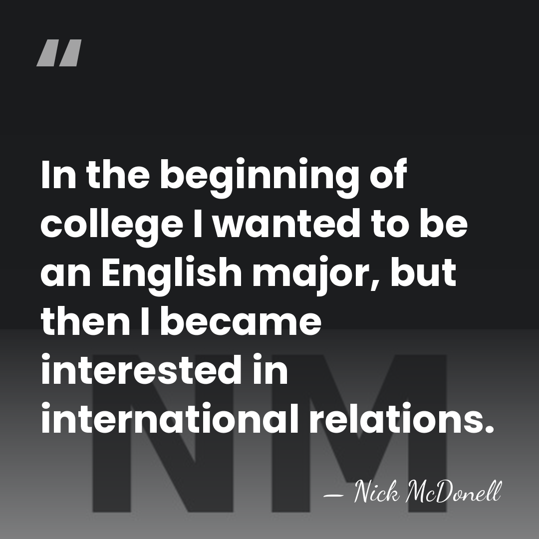 In the beginning of college I wanted to be an English major,&hellip; - Nick McDonell