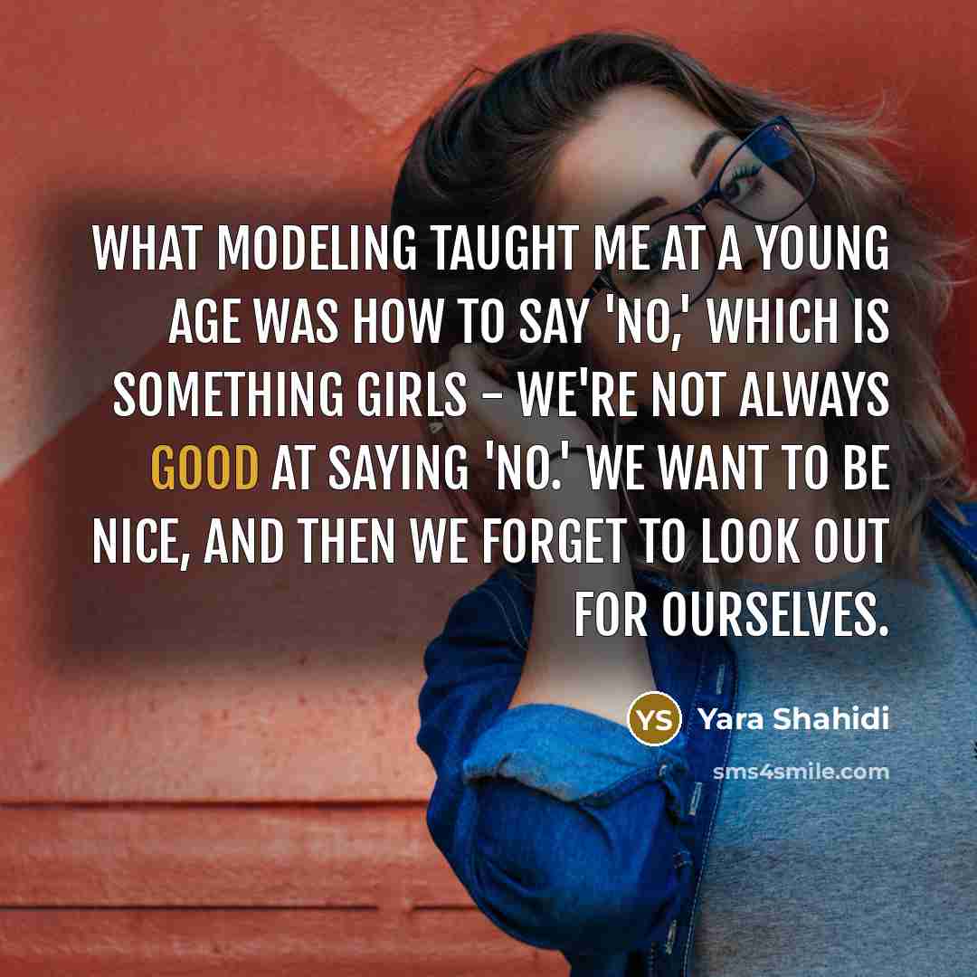 “What modeling taught me at a young age was how…” quote by Yara Shahidi