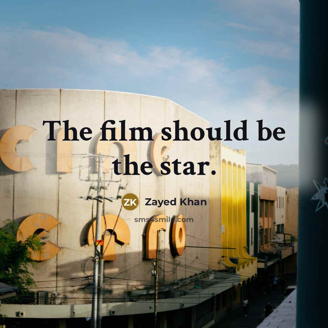 “The film should be the star.…” quote by Zayed Khan