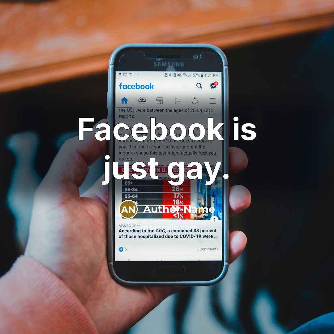 “Facebook is just gay.…” quote by Author Name