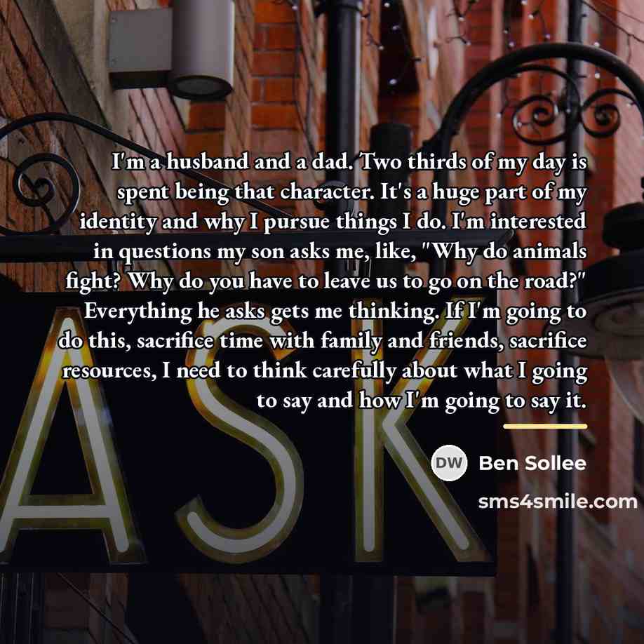 “I'm a husband and a dad. Two thirds of my…” quote by Ben Sollee