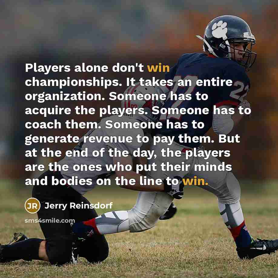 “Players alone don't win championships. It takes an entire organization.…” quote by Jerry Reinsdorf