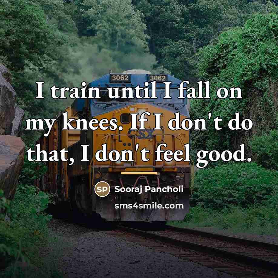 “I train until I fall on my knees. If I…” quote by Sooraj Pancholi