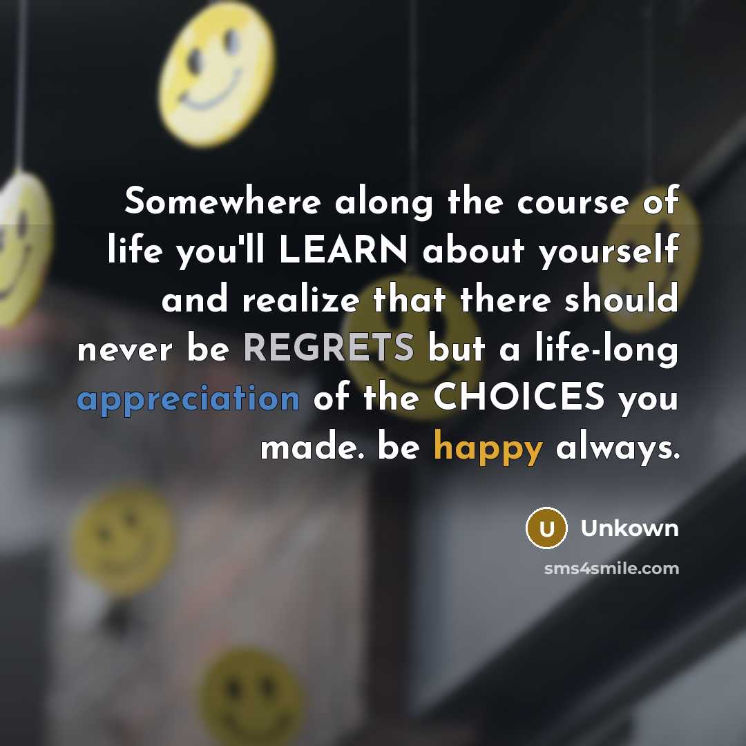“Somewhere along the course of life you'll LEARN about yourself…” quote by Unkown