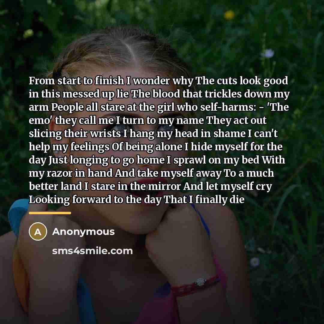 “From start to finish I wonder why The cuts look…” quote by Anonymous