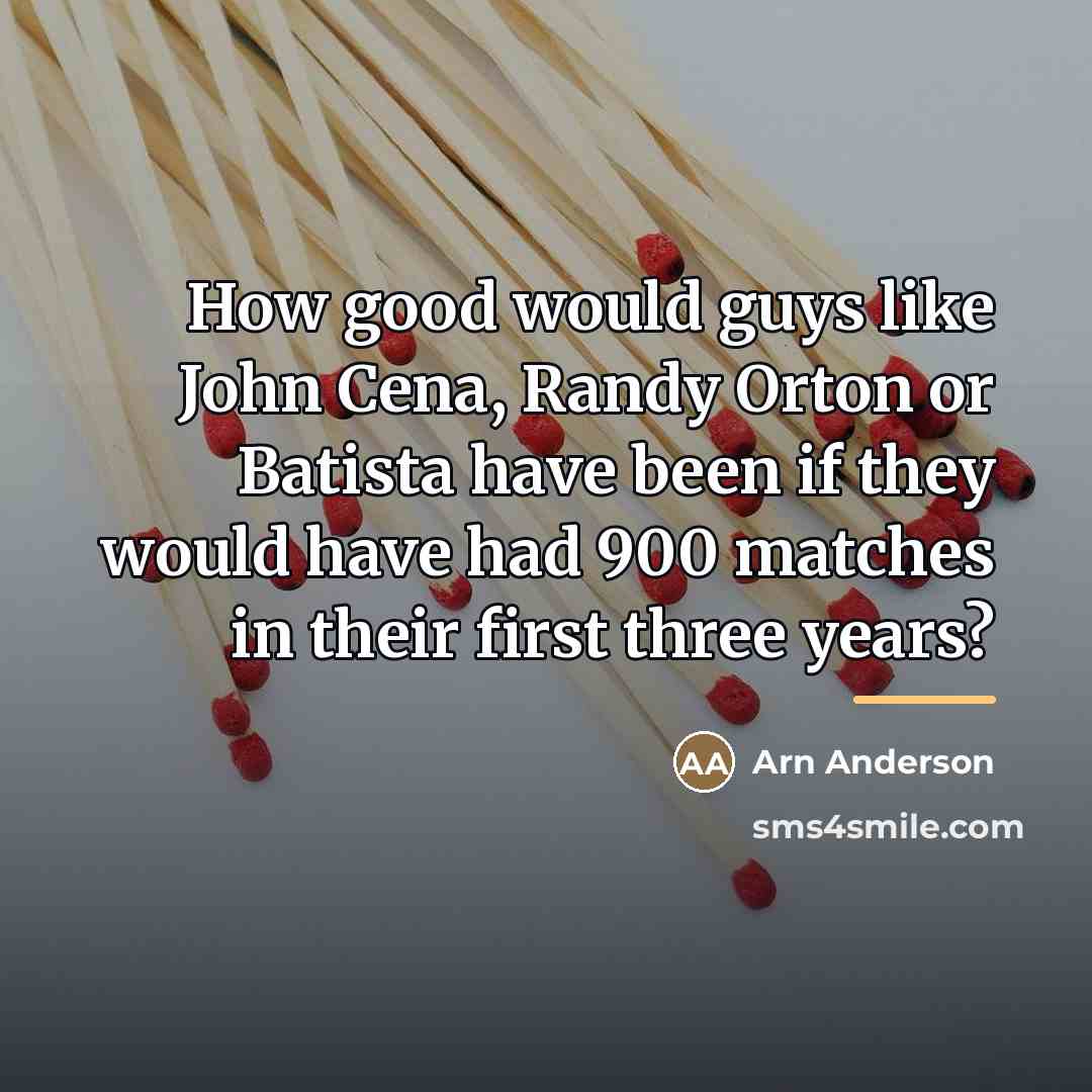 “How good would guys like John Cena, Randy Orton or…” quote by Arn Anderson
