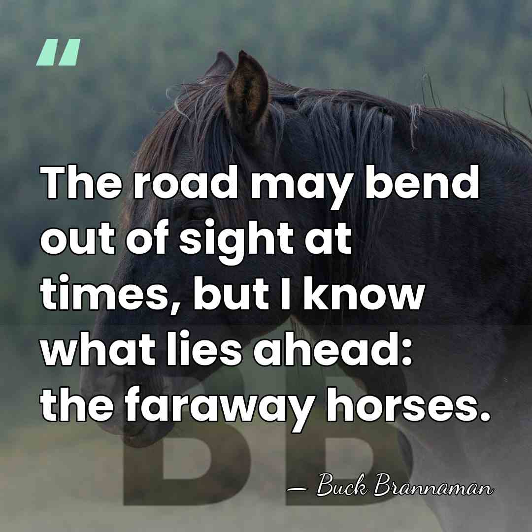 The road may bend out of sight at times, but I know&hellip; - Buck Brannaman