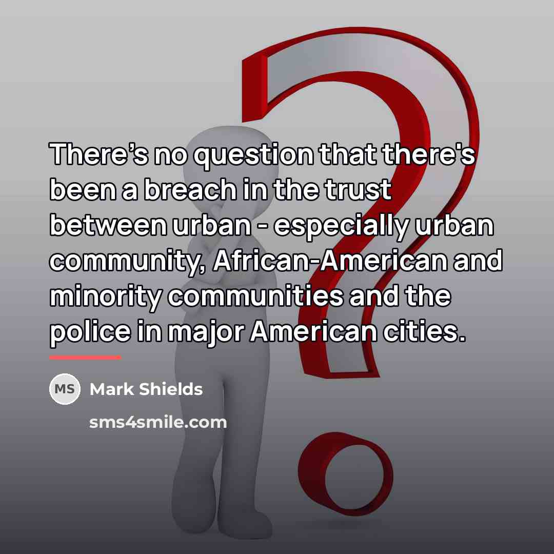“There's no question that there's been a breach in the…” quote by Mark Shields