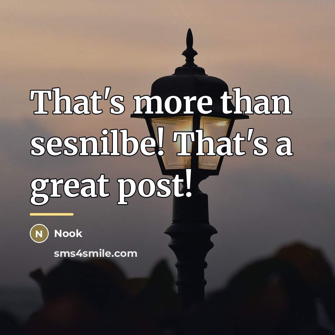 “That's more than sesnilbe! That's a great post!…” quote by Nook