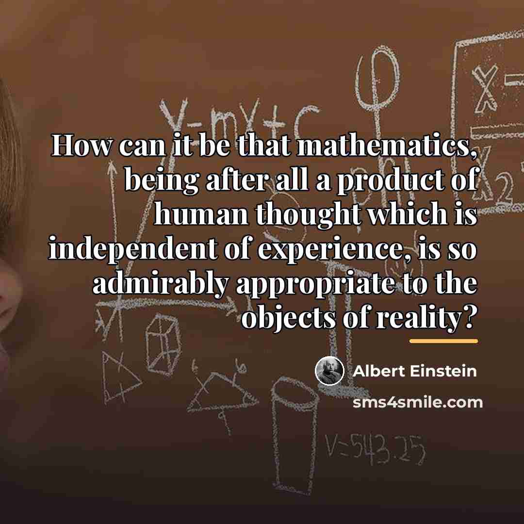 “How can it be that mathematics, being after all a…” quote by Albert Einstein