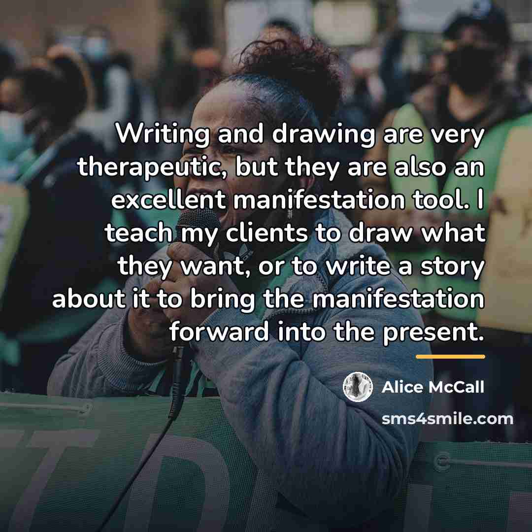 “Writing and drawing are very therapeutic, but they are also…” quote by Alice McCall
