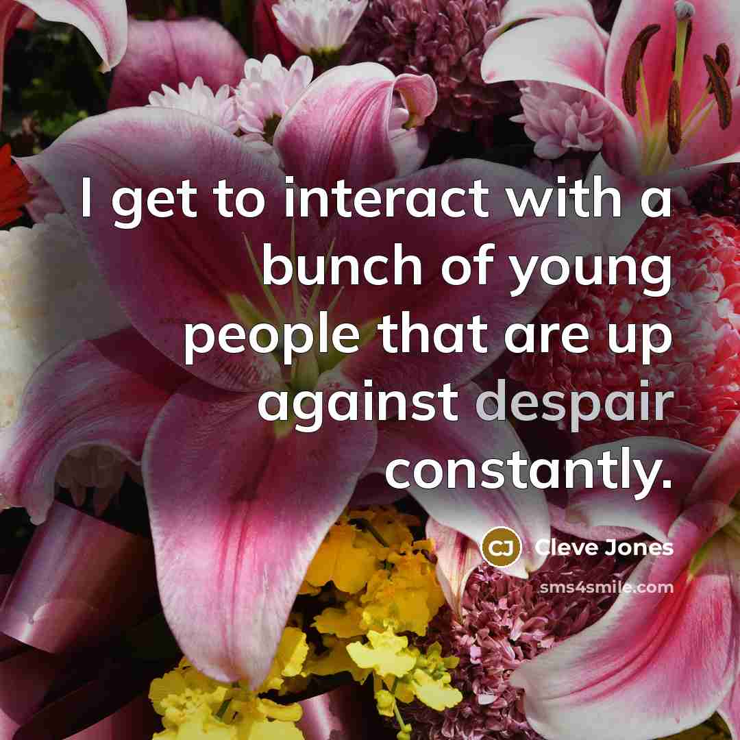 “I get to interact with a bunch of young people…” quote by Cleve Jones