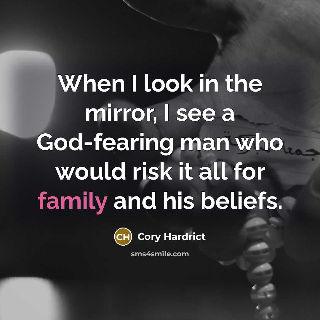 “When I look in the mirror, I see a God-fearing…” quote by Cory Hardrict