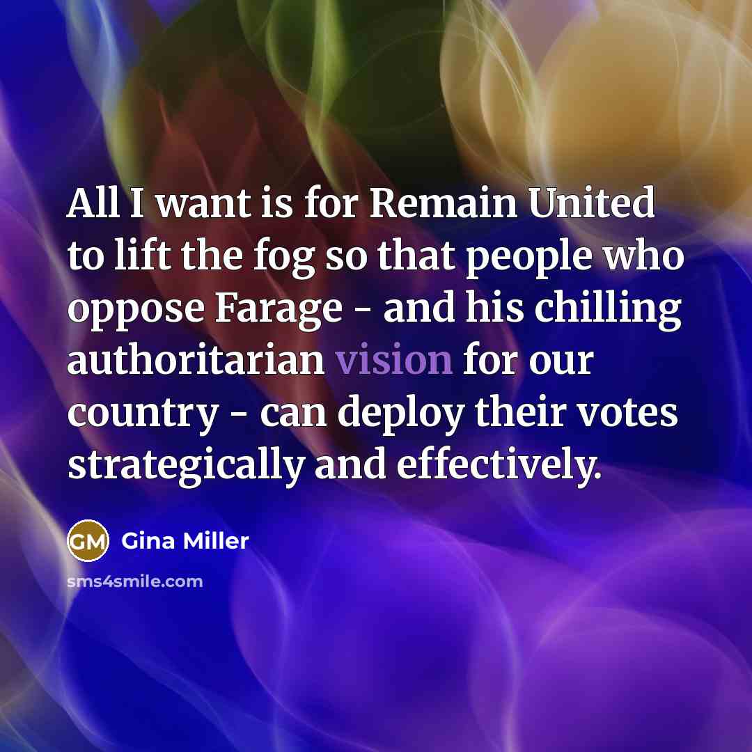 “All I want is for Remain United to lift the…” quote by Gina Miller