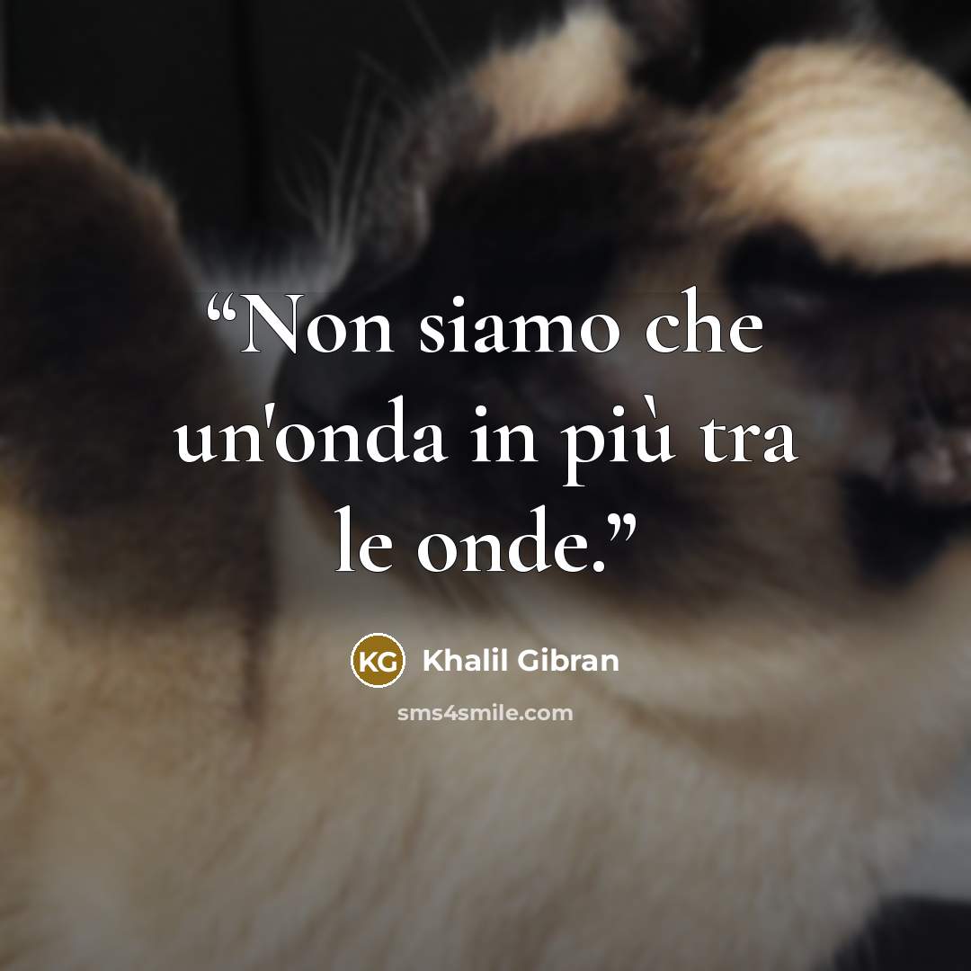 “Non siamo che un'onda in più tra le onde.” quote by Khalil Gibran