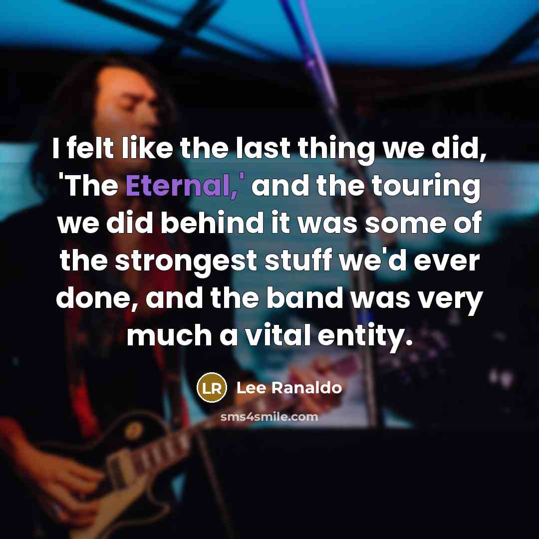 “I felt like the last thing we did, 'The Eternal,'…” quote by Lee Ranaldo