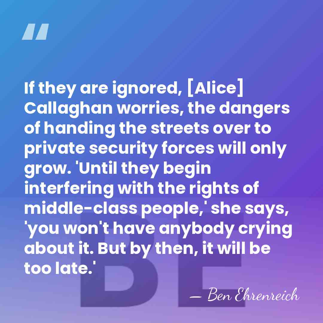 If they are ignored, [Alice] Callaghan worries, the dangers of handing the&hellip; - Ben Ehrenreich