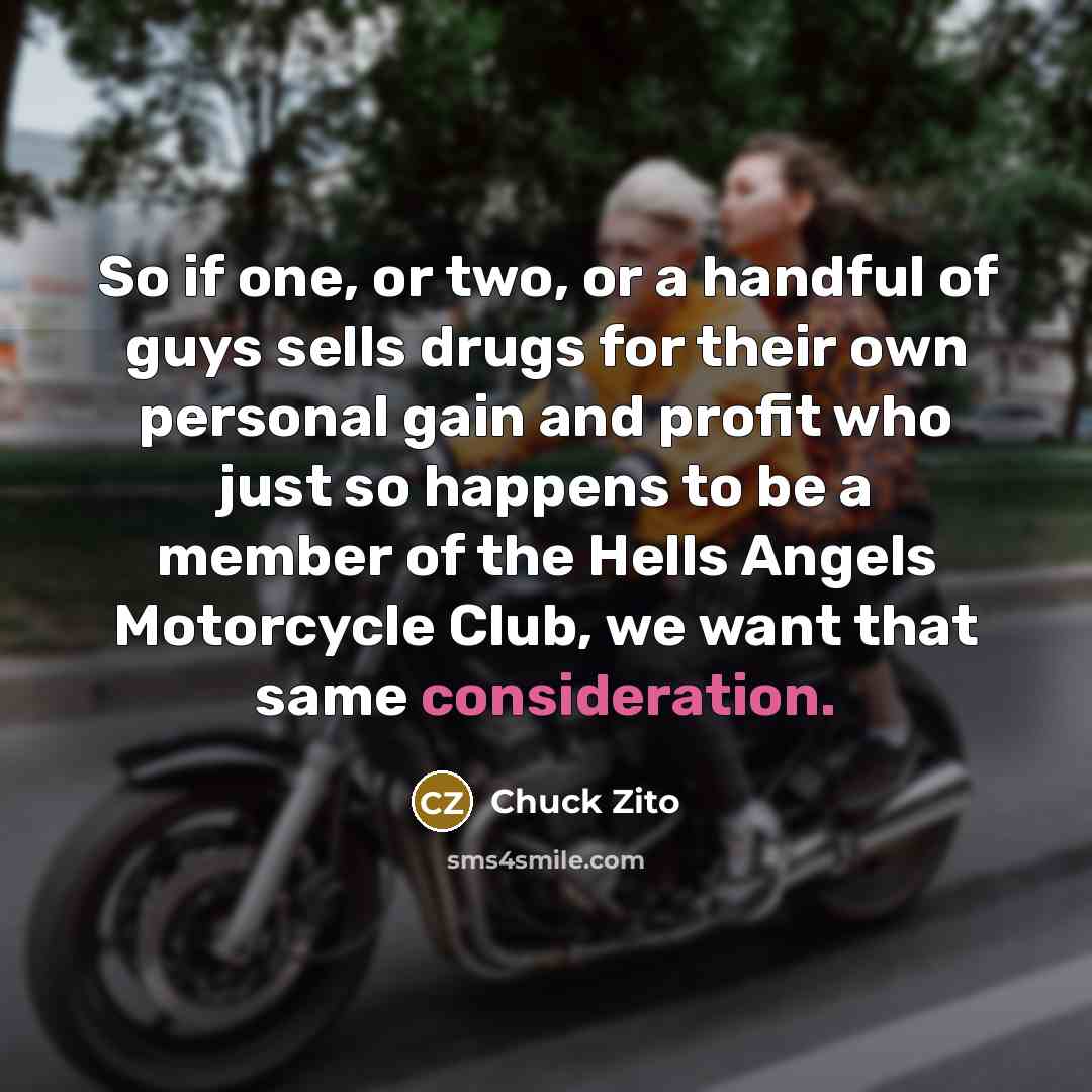 “So if one, or two, or a handful of guys…” quote by Chuck Zito