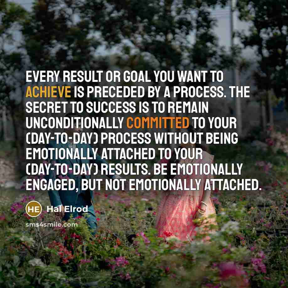 “Every result or goal you want to achieve is preceded…” quote by Hal Elrod