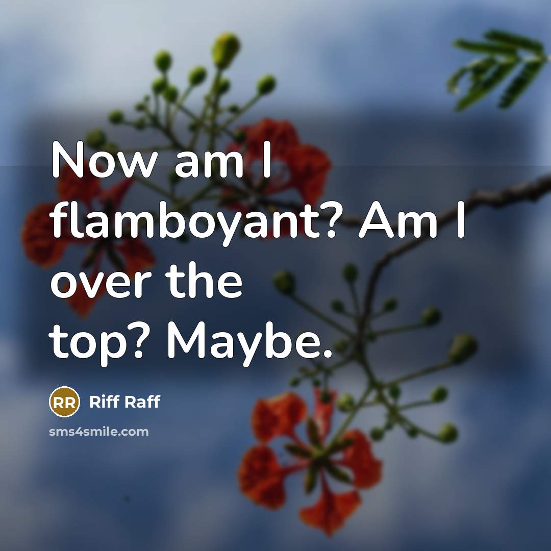 “Now am I flamboyant? Am I over the top? Maybe.…” quote by Riff Raff