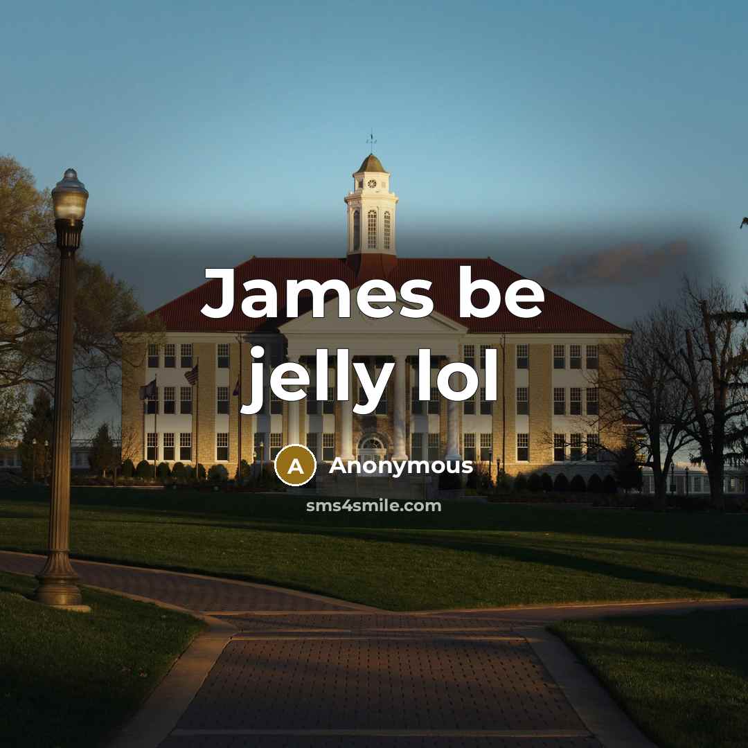 “James be jelly lol” quote by Anonymous