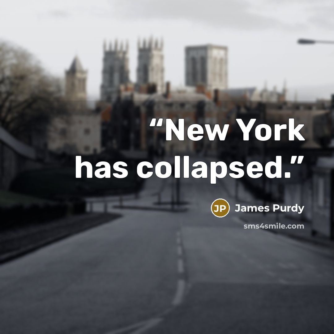 “New York has collapsed.” quote by James Purdy