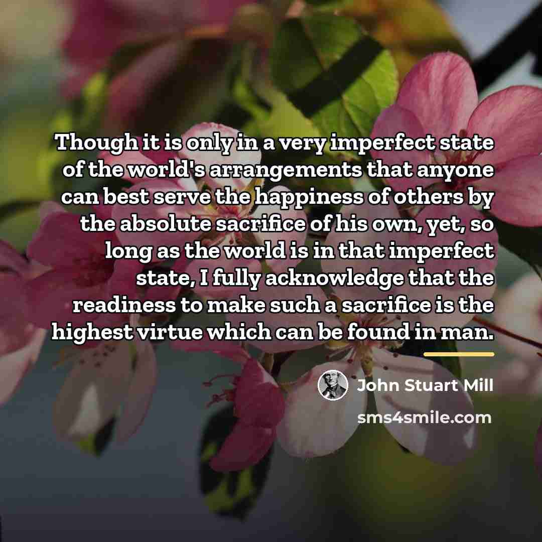 “Though it is only in a very imperfect state of…” quote by John Stuart Mill