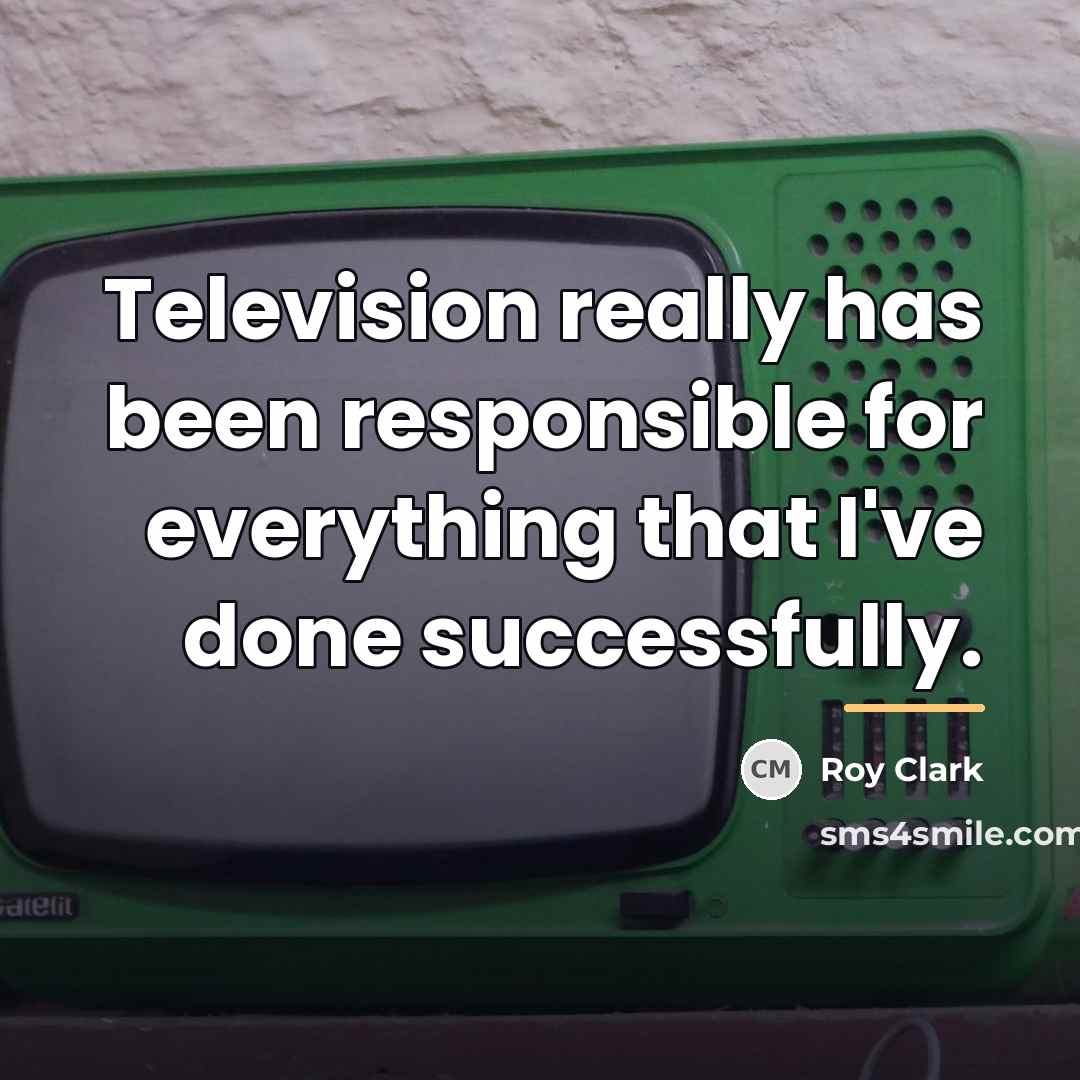 “Television really has been responsible for everything that I've done…” quote by Roy Clark