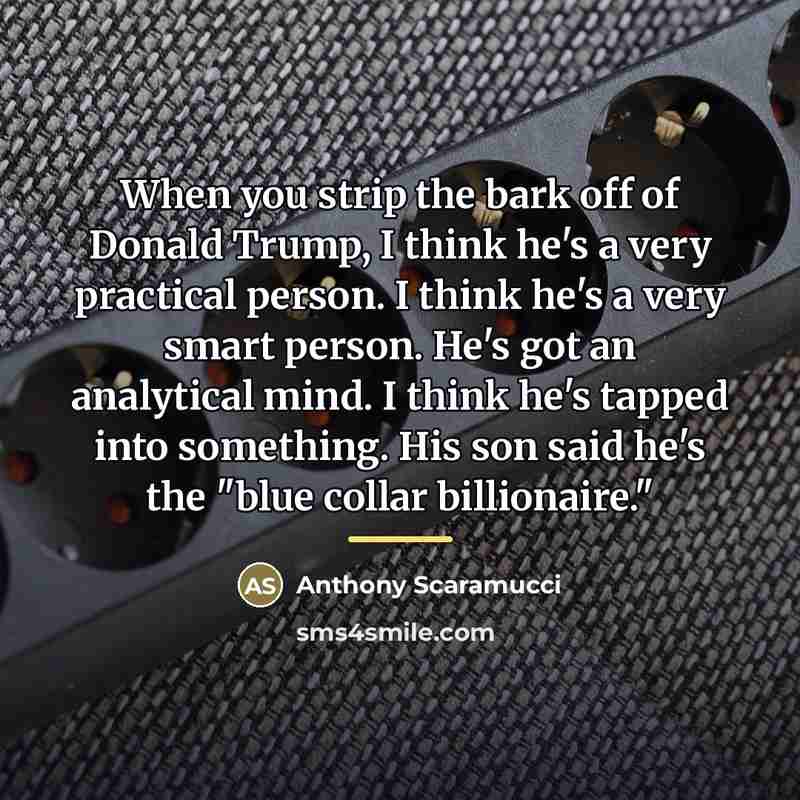 “When you strip the bark off of Donald Trump, I…” quote by Anthony Scaramucci